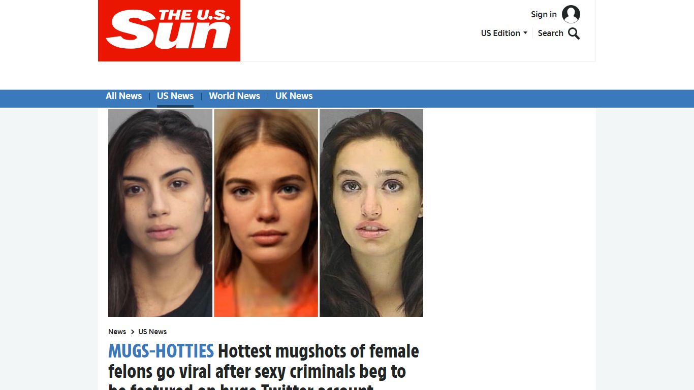 Hottest mugshots of female felons go viral after sexy criminals beg to ...