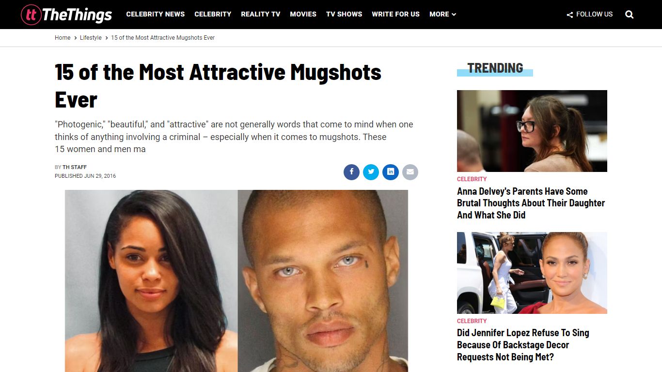 15 of the Most Attractive Mugshots Ever - TheThings